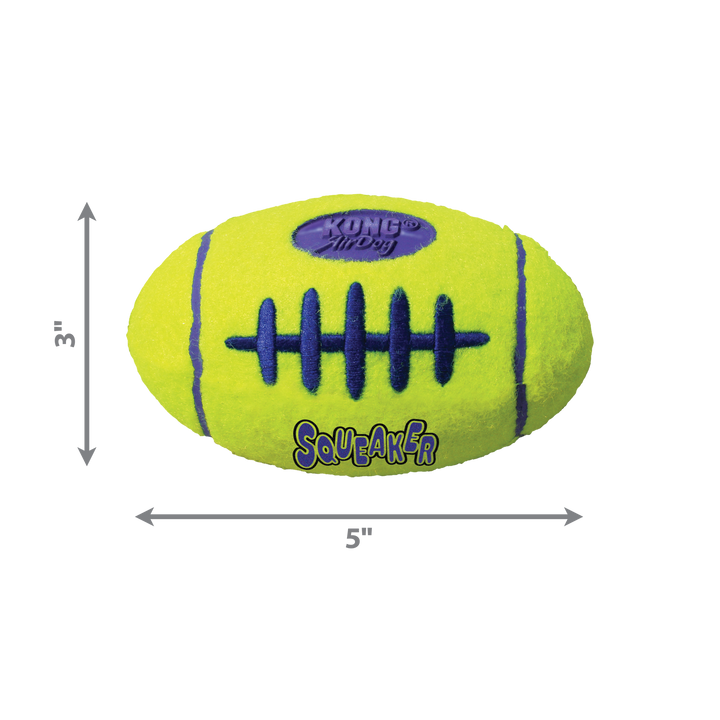KONG Air Squeaker Rugby USA Football Medium, dimensions