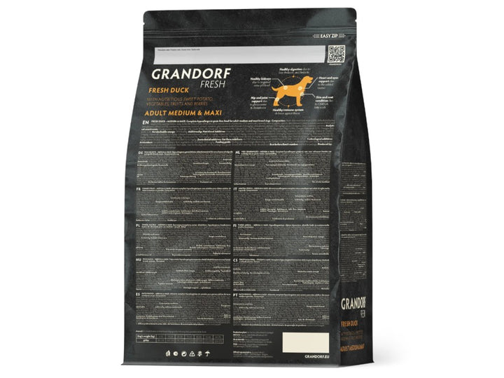 Grandorf Grain-Free Medium &amp; Maxi Fresh Duck 3kg (Dog) 