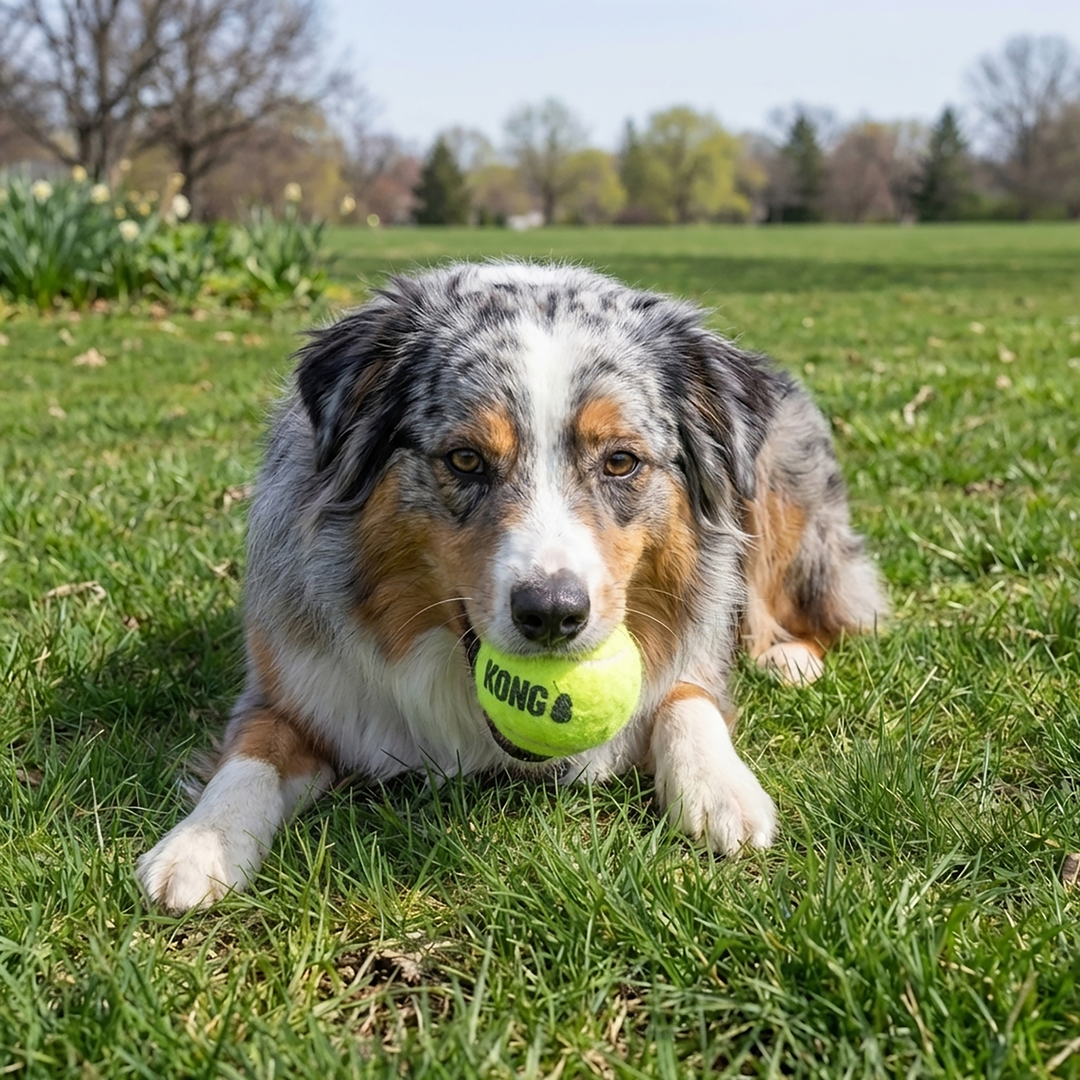 KONG Squeaker Medium, 6 Pack, in use, second view