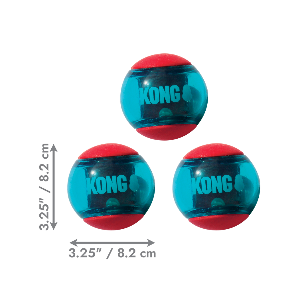 KONG Squeezz Action Ball Red Large 2 Balls, dimensions