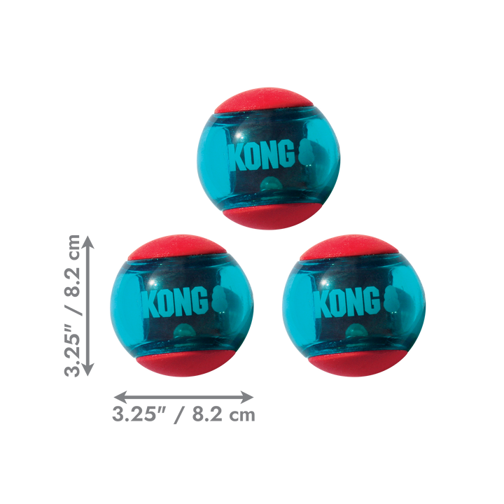 KONG Squeezz Action Ball Red Large 2 Balls, dimensions