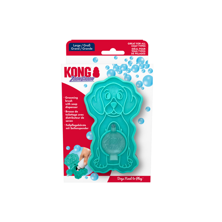 KONG Bubbles Zoom Groom, in packaging