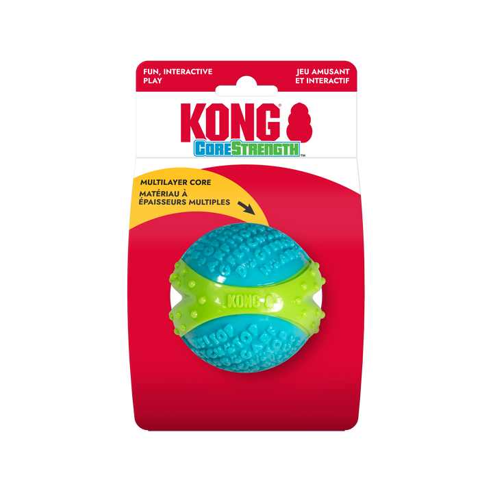 KONG CoreStrength Ball Large Blue, in packaging