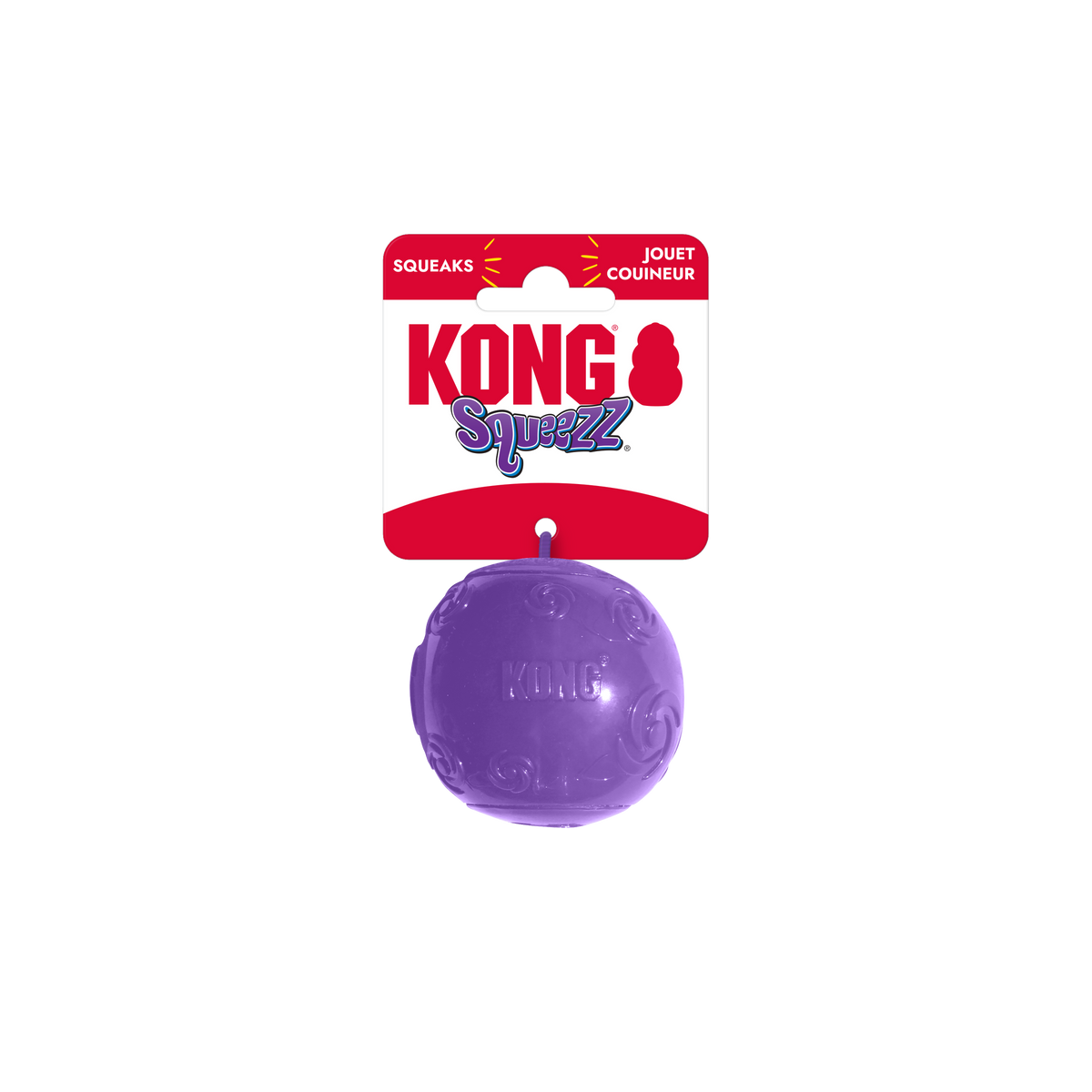 KONG Medium Squeezz Ball, in packaging