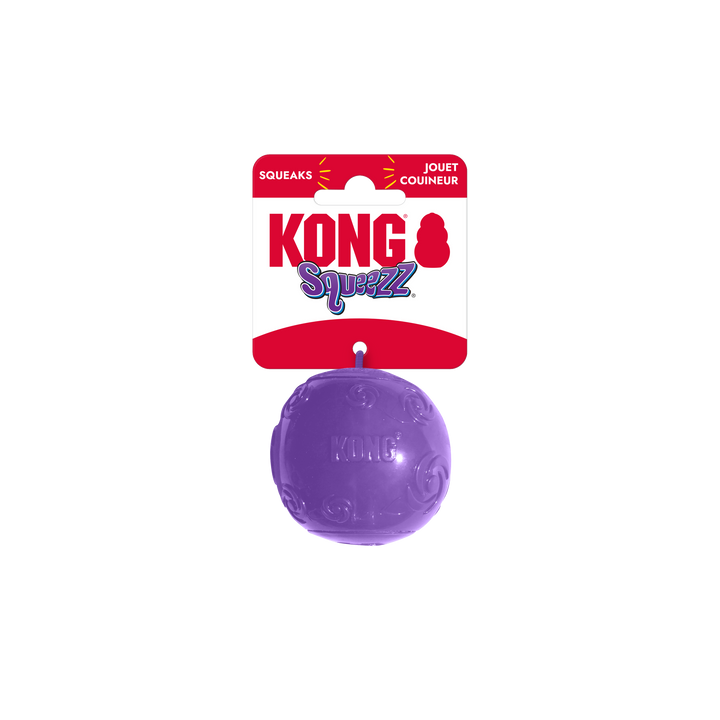 KONG Medium Squeezz Ball, in packaging