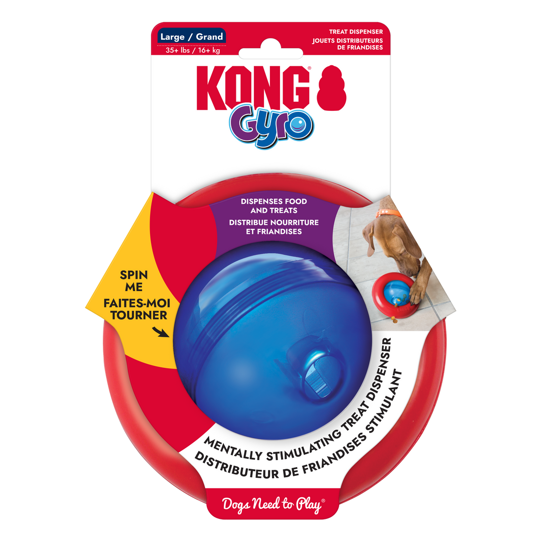 KONG Gyro Treat Dispenser Large, in packaging