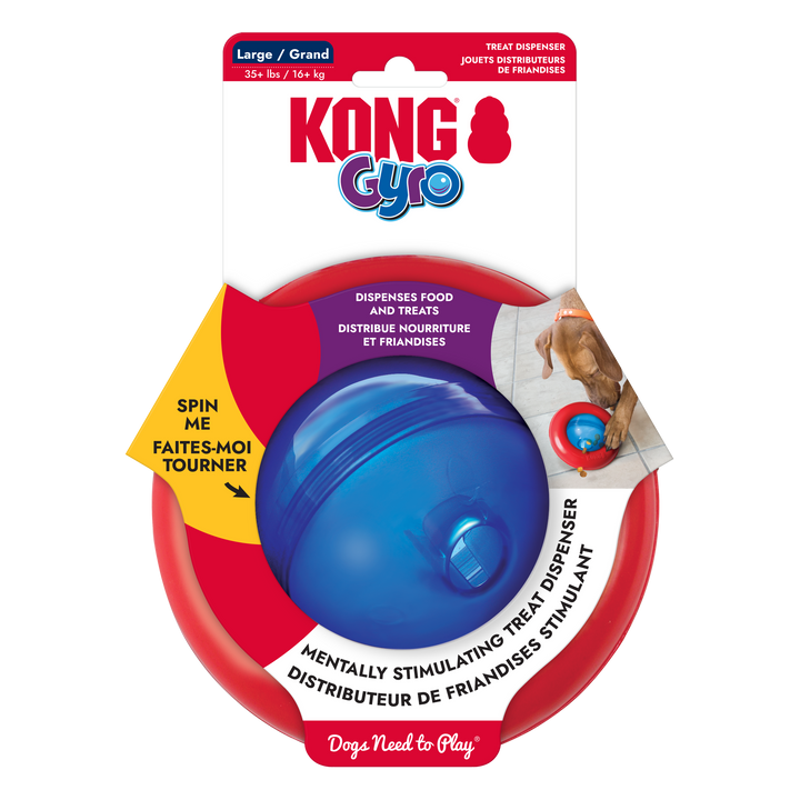 KONG Gyro Treat Dispenser Large, in packaging