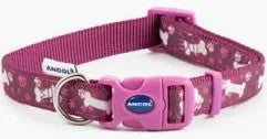 PURPLE BONE NYLON ADJ COLLAR S2-5