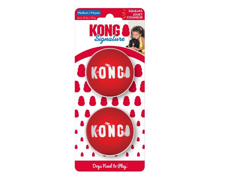 KONG Signature Balls Medium 2PK (Dog) 