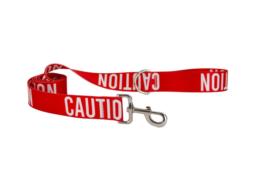 Ancol 40mm Awareness Lead Red - Caution (Dog) 