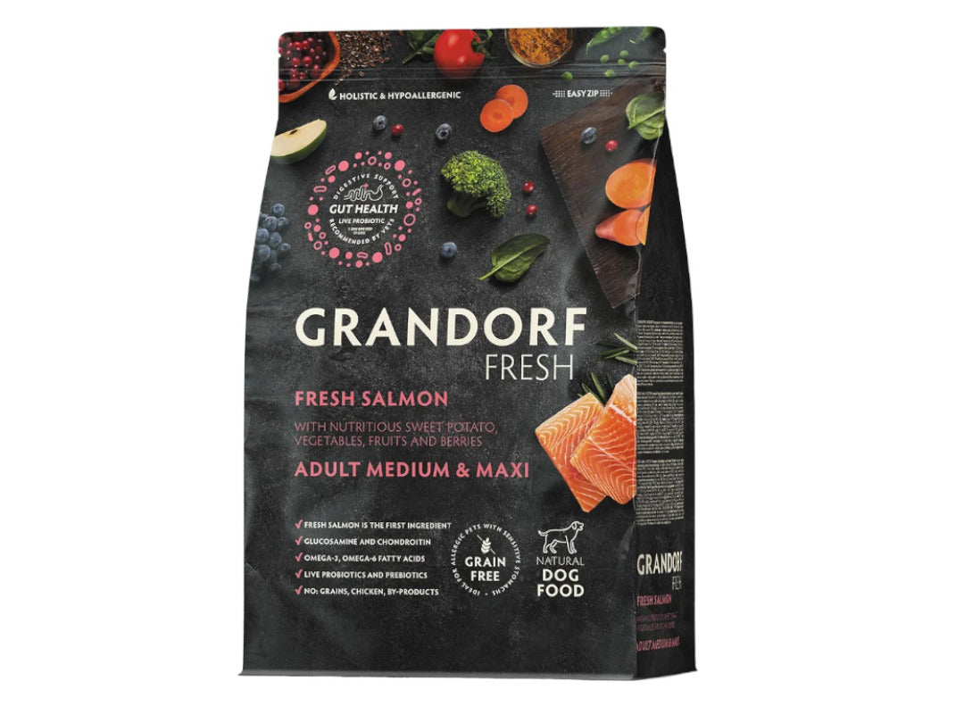 Grandorf Grain Free Medium And Maxi Fresh Salmon 3kg | Petshop Near Me