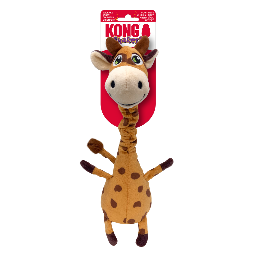 KONG Shakers Bobz Medium Giraffe, in packaging