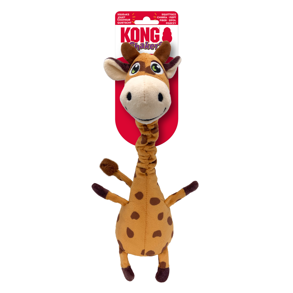 KONG Shakers Bobz Medium Giraffe, in packaging