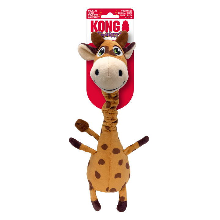 KONG Shakers Bobz Medium Giraffe, in packaging