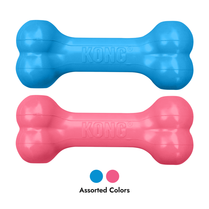 KONG Puppy Goodie Bone Small Pink/Blue Dog Chew Toy, assorted colours