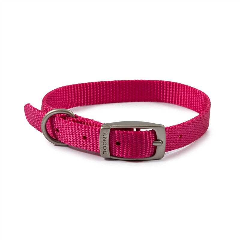 Ancol Viva Nylon Collar Raspberry 36cm Size 2 