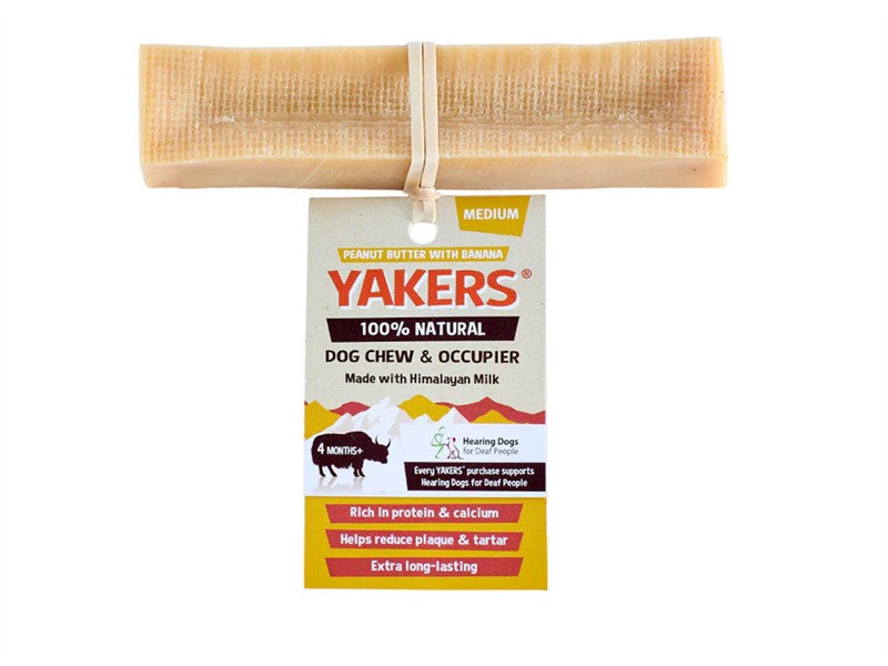 Yakers Peanut Butter Dog Chew Medium Dog Treat 