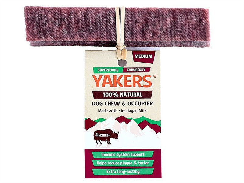 Yakers Cranberry Dog Chew Medium Dog Treat 