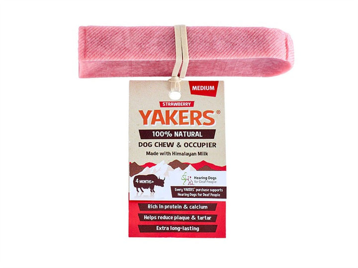 Yakers Strawberry Medium, for dogs