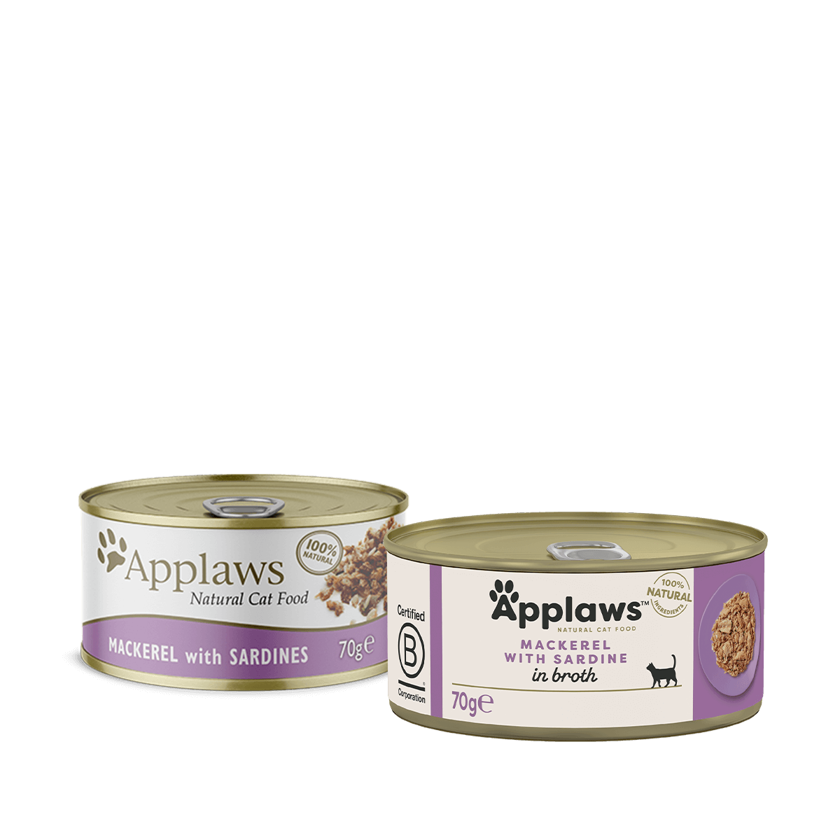 Applaws Mackerel with Sardine in Broth Cat Food 70g