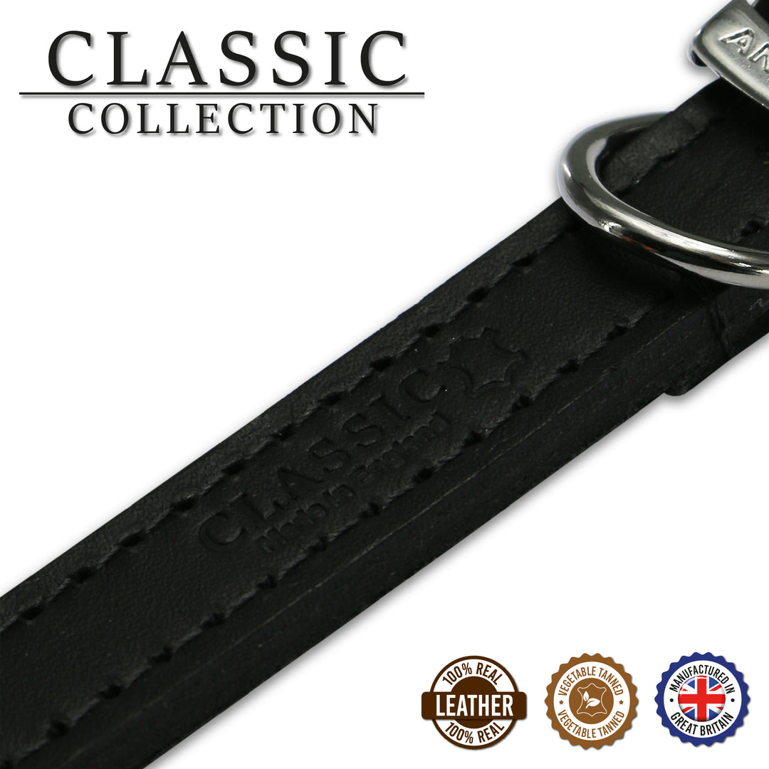 Ancol Sewn Studded Collar Black 36cm Size 2, view 3