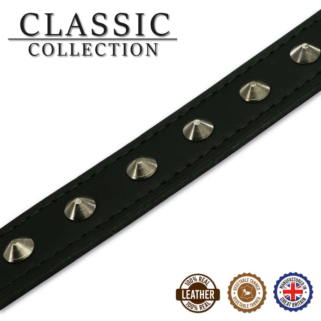 Ancol Sewn Studded Collar Black 36cm Size 2, view 4