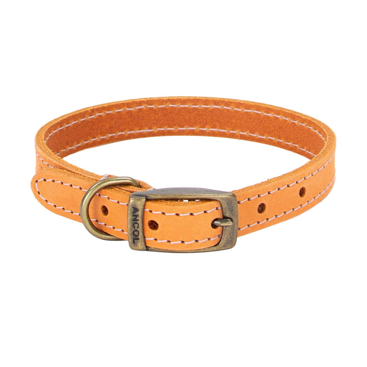 Ancol Timberwolf Leather Collar Mustard 41cm