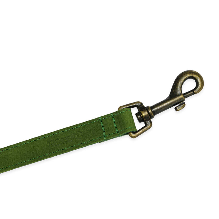 Ancol Timberwolf Leather Lead Green 1MX19mm, view 4