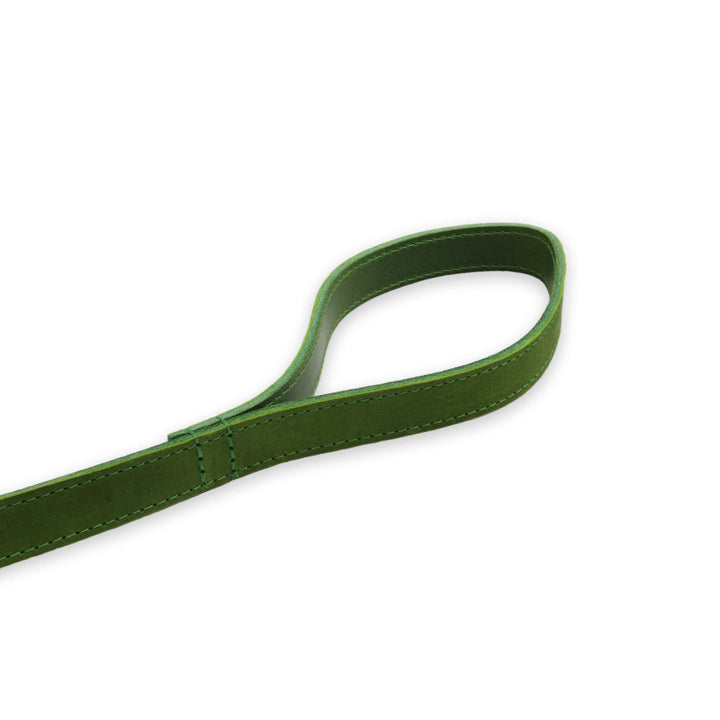 Ancol Timberwolf Leather Lead Green 1MX19mm, view 5