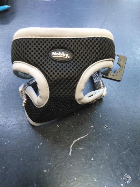 Nobby Harness Black Mesh Reflect grey l 33-41 cm + 37 cm w 10 mm