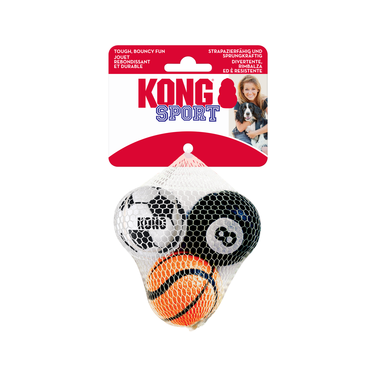 KONG Sports Ball Small 3PACK, in packaging