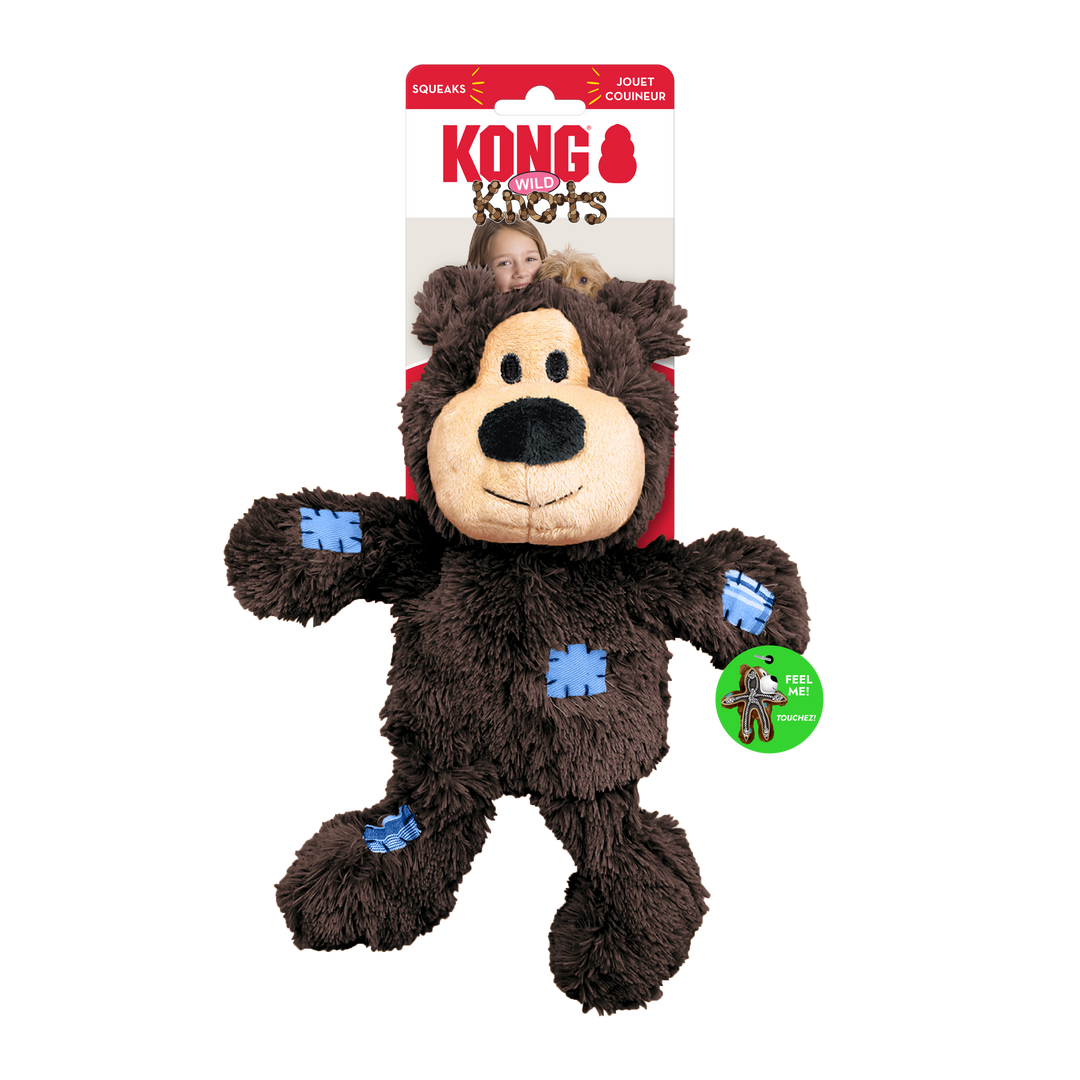 KONG Wild Knots Bear Medium/Large, in packaging