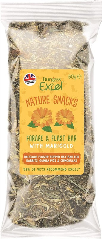 Burgess Excel Nature Snacks Feast Bar Marigold 60g
