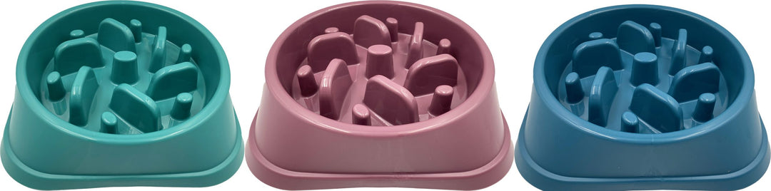 Hem &amp; Boo Anti-gulp Slow Feeding Bowl assorted colours Large