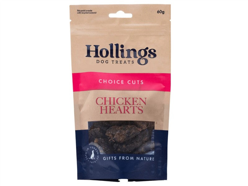 Hollings Chicken Hearts 60g 