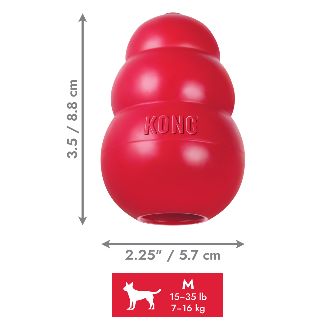 KONG Classic Toy Red - Medium, dimensions