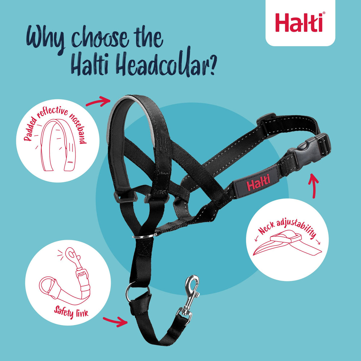 Halti Headcollar Size 3 Black, view 2