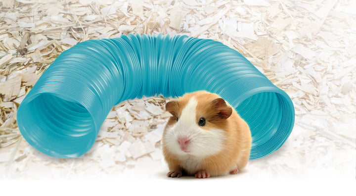 Flamingo SAT Small Animal Tunnel Flex Turquoise 19-75cm DIA 10cm, view 2