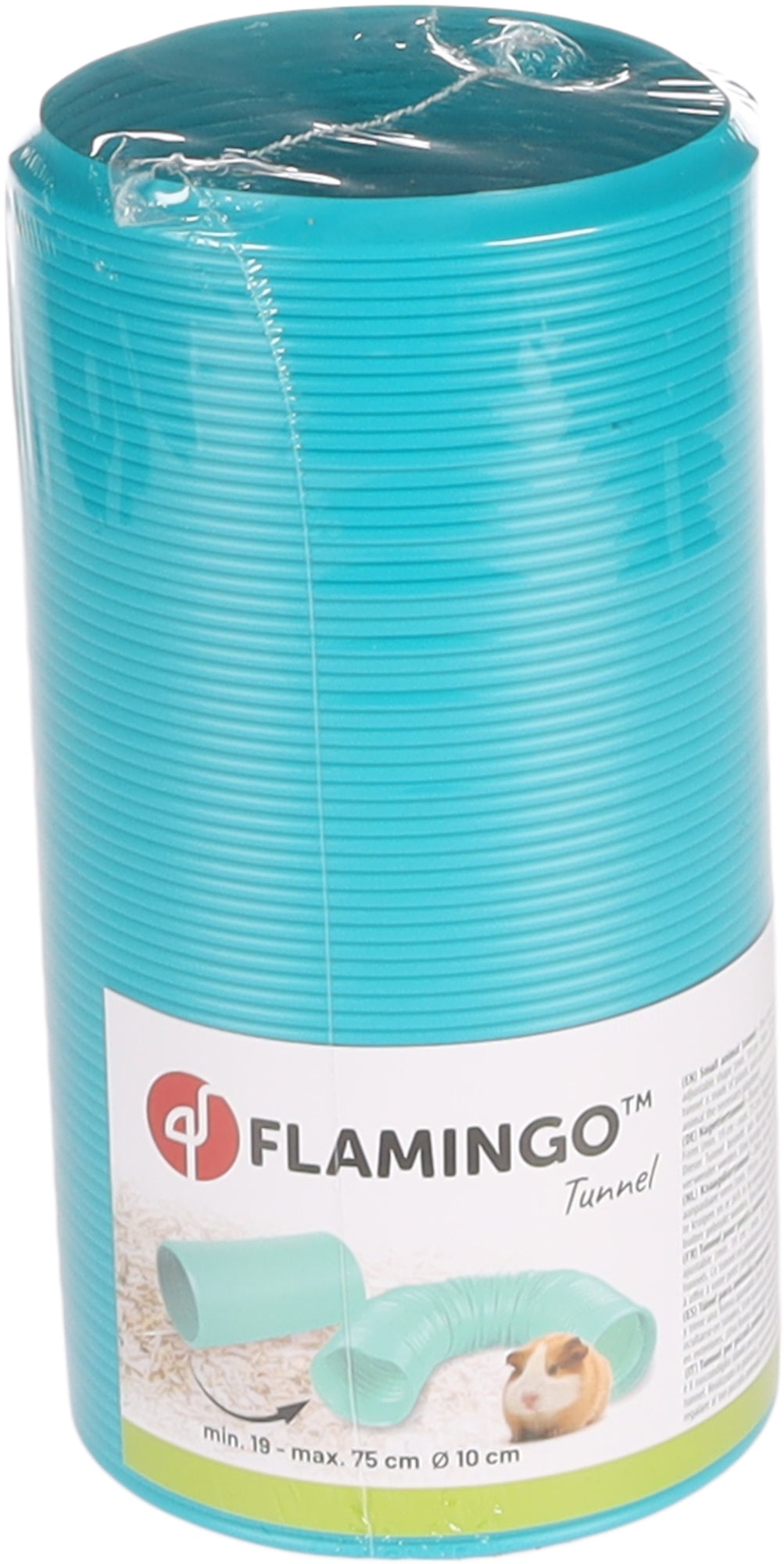 Flamingo SAT Small Animal Tunnel Flex Turquoise 19-75cm DIA 10cm