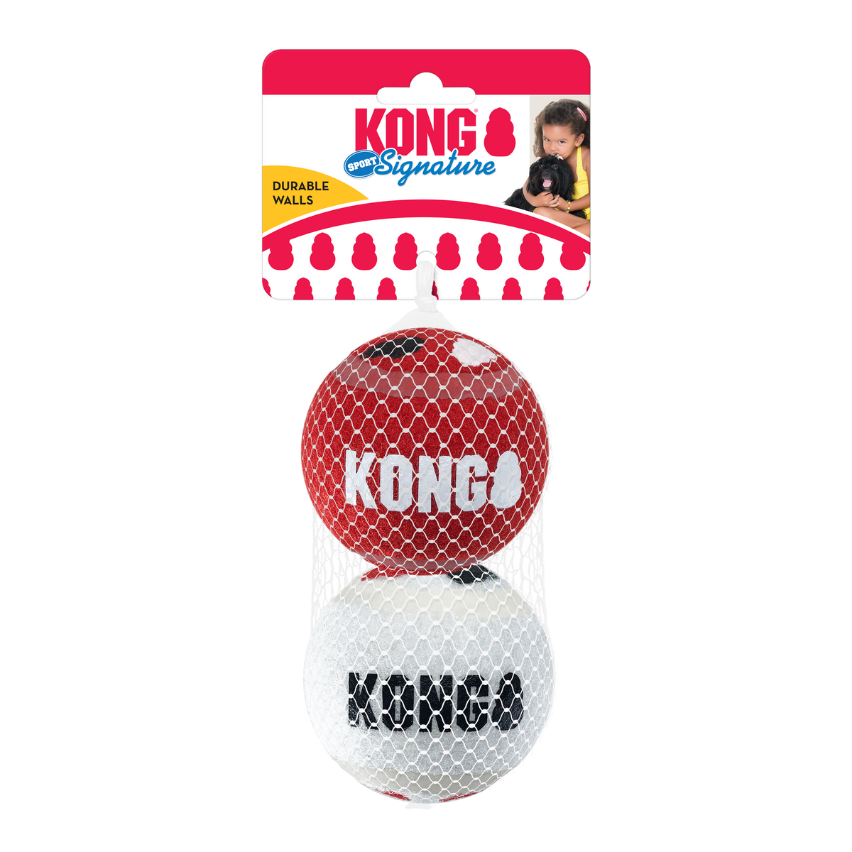KONG Signature Sports Balls 2 pack Large, in packaging