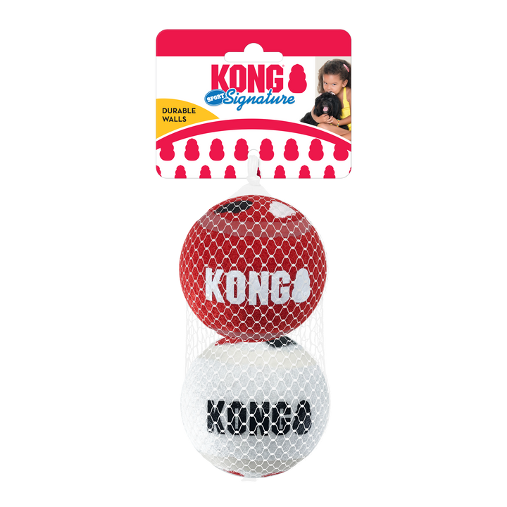 KONG Signature Sports Balls 2 pack Large, in packaging