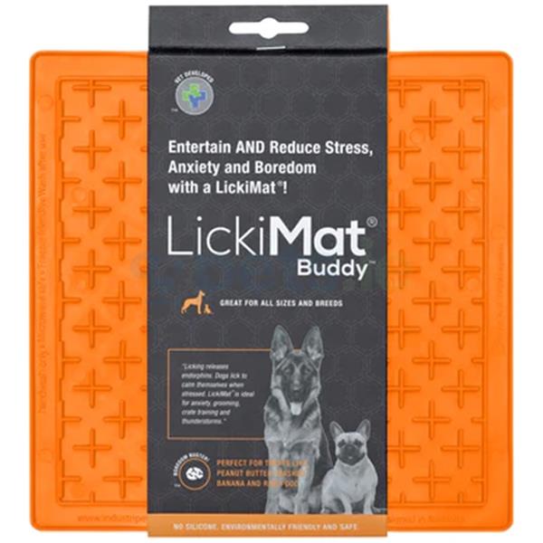 LickiMat Buddy Treat Mat Orange 20cm