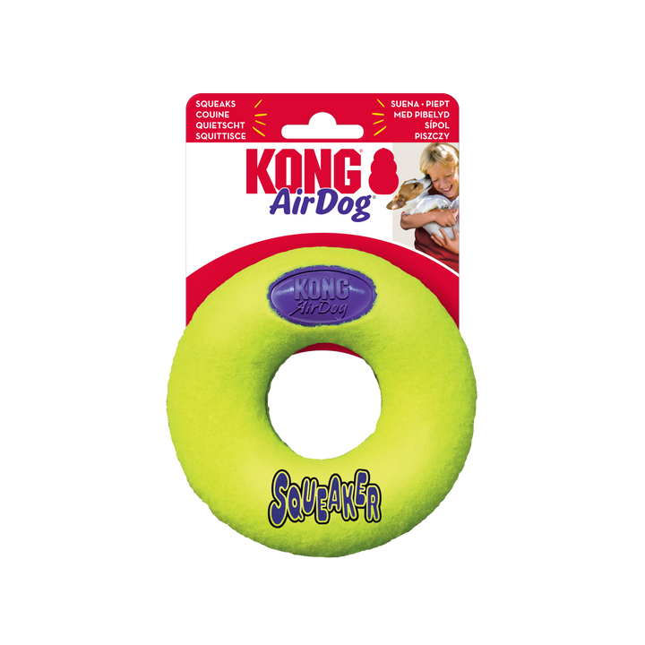 KONG Air Squeaker Donut Medium, in packaging