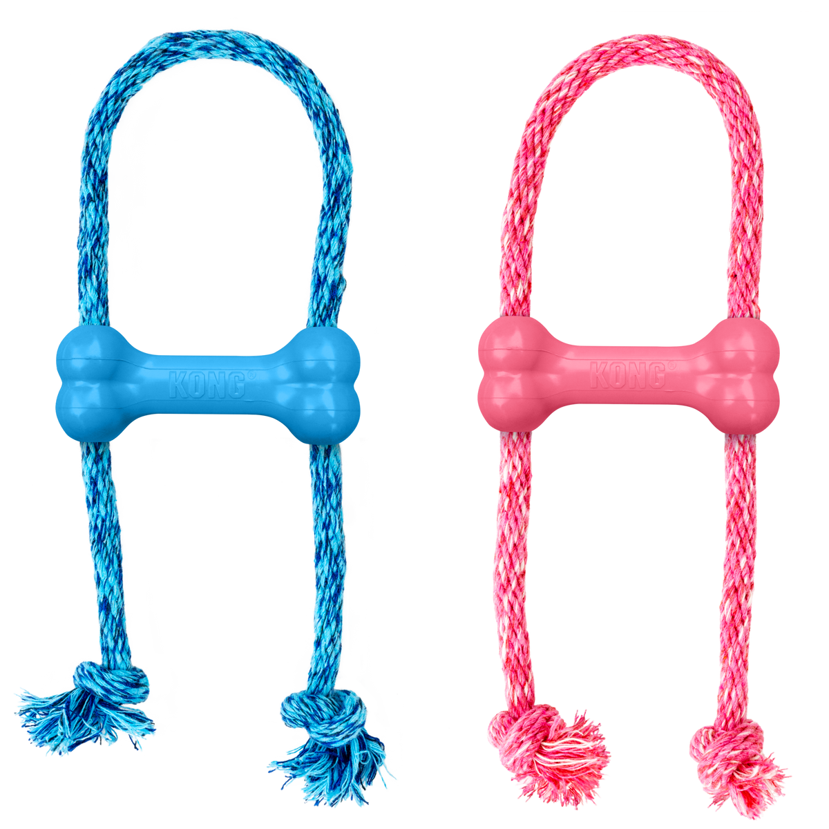 KONG Puppy Goodie Bone with Rope X-Small Assorted