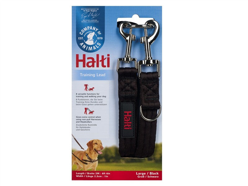 Co. Of Animals Halti Training Lead Large Black 2M 25mm (Dog) 