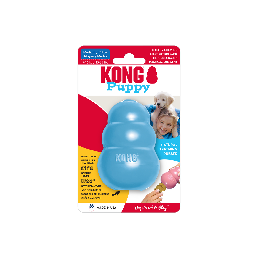 KONG Puppy Medium Pink/Blue, in packaging