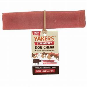 Yakers Strawberry Dog Chew Extra Large Dog Treat 