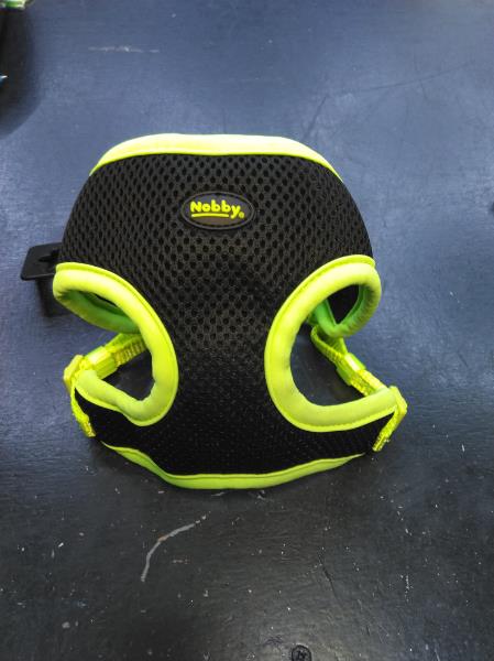 Nobby Harness Black Mesh Reflect neon yellow l 41-46 cm + 42 cm w 10 mm