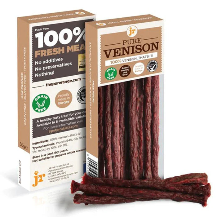 JR Pure Venison Sticks 50g Dog Treat 