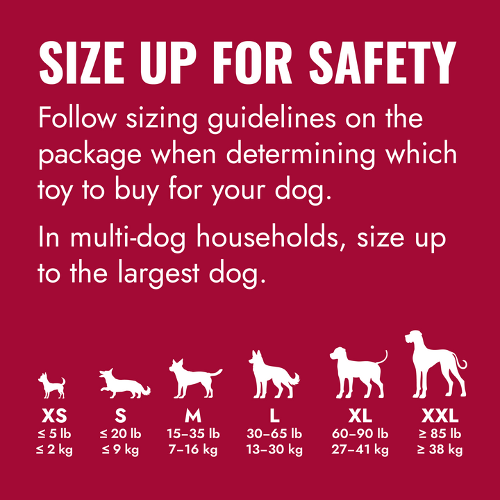 KONG Classic Toy Red - Medium, sizing guide